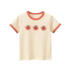 Kids Girls Clothes 100% Cotton Short Sleeve T-Shirts Bear Cat Cartoon Children Clothes 2 3 4 5 6 7 8 Years Kids Summer Clothing