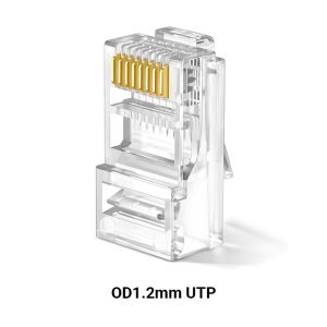 ZoeRax RJ45 Pass Through Connectors 100PCS ，CAT6a Cat6 CAT5e RJ45 Modular Plug Network Connectors UTP/STP 30μ Gold-Plated 1.1mm/1.2mm Hole End for Ethernet Cable
