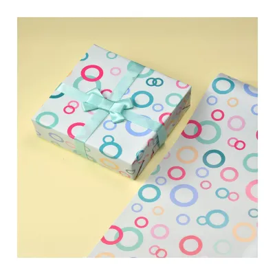 CGS Printed Wrapping Paper (5pcs) - Green Circles