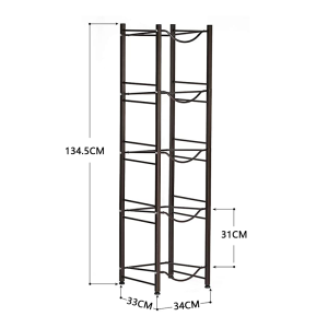 TOAO 3/4/5 Layer Mineral Water Dispenser Rack Stand Water Container Gallon Jug Organizer Rack Space Saver Organizer