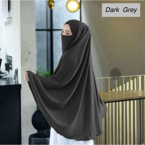 Halima Jilbab Bahan Jersey Premium Hijab Kerudung Bergo Instan French Khimar Cadar Syari Jumbo