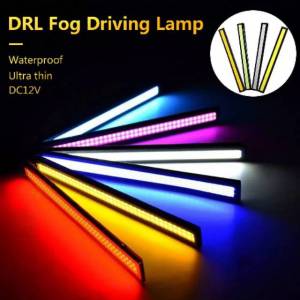 SEPASANG LAMPU DRL PLASMA LED COB 17CM DEPAN MOBIL MOTOR 12Volt TERMURAH WARNA WARNI