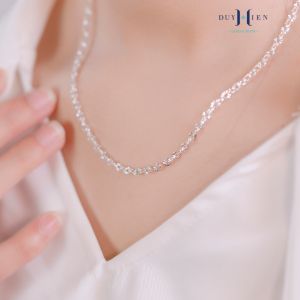 Dây Chuyền Bạc Nữ Duy Hiển S925 Kiểu Xích Chữ O Phay Đủ 4 Size Siêu Sáng Bền Đẹp