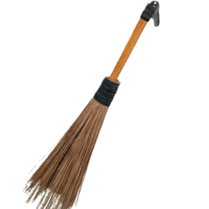 HANDCRAFTED SHORT  WOOD HANDLE WALIS OUTDOOR BROOM