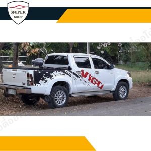 สติ๊กเกอร์ สติ๊กเกอร์แต่งกระบะ ลายโคลนท้าย สติ๊กเกอร์ติดรถ สติ๊กเกอร์ติดรถยนต์ D2 โตโยต้า วีโก้  Toyota vigo  1 ชุดมี 2 ข้าง ซ้าย+ขวา พร้อมส่ง