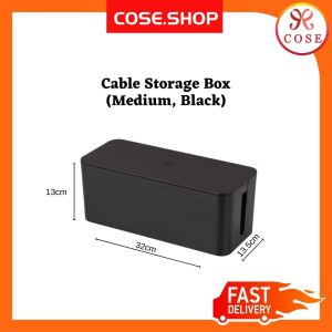 COSE Cable Management Box Cable Storage Box Cable Organizer Extension Wire Socket Plug Organizer Desk Organizer Desktop Organizer Cable Box Wire Casing Box Charger Socket Organizer Box Kabel Storage Box 电线收纳盒数据线收纳