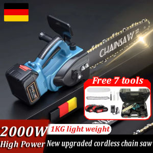 🔥 Free 7 tools Send tool box🔥Chainsaw Mekitor cordless chain saw chainsaw heavy duty tree cutter machine tree cutter machine cordless chainsaw battery chain saw cordless Battery Electric Pruning Saw Rechargeable Lithium Battery Electric Saw 电锯