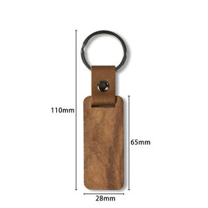 3Pcs Wooden Keychain Engraved Keychain Blank Wooden Keychain for DIY Craft Gifts