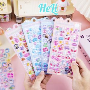 STICKER 3D NỔI DỄ THƯƠNG HOẠT HÌNH CHẤT LIỆU NHỰA TRANG TRÍ ĐIỆN THOẠI NÓN BẢO HIỂM SỔ TAY. QUÀ TẶNG BÉ GÁI