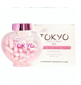 Aishi Tokyo White C-Block Dfyage  Glutathione- Premium 700mg Japan Glutathione - 60 Caps