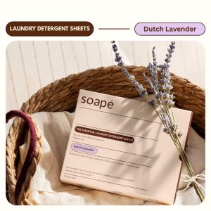 soape | Essential Laundry Detergent Sheets | Dutch Lavender Scent | 30 eco sheets | 60 eco washes