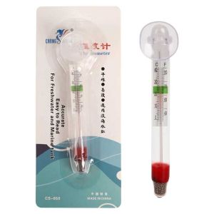 เทอร์โมมิเตอร์วัดอุณหภูมิตู้ปลา ปรอทวัดอุณหภูมิน้ำในตู้ปลา Thermometer เครื่องวัดอุณหภูมิน้ำ แบบติดกระจกตู้ปลา