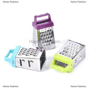 [COD] Home Fashion 4 Sided Blade Cheese Vegetables Grater Cucumber Slicer Cutter Box Grater Kitchen