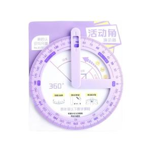 MultipurposProtractor with 360° Rotation Plastic Texture for Geometry Class Engineering Projects and Science Experiments