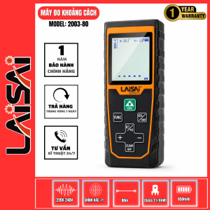 Máy Đo Khoảng Cách Laser LAISAI Thước Đo Điện Tử Độ Chính Xác Cao Tia Xanh Siêu Sáng Chính Hãng LSG2003-80