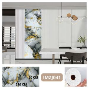 (PAKET HEMAT 5 ROLL) WALLPAPER FOAM PVC MARMER 1 ROLL 60 CM X 2.8 METER MARBLE FOAM DINDING MOTIF MARBLE STIKER