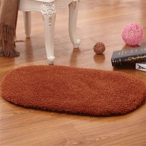 HUADIN 4060cm Colorful Water Absorption Shaggy Coral Fleece Bathroom Rugs Doormat Floor Carpet Bath Mat