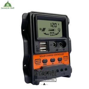[Jocestyle Mall] Dual USB LCD Display Solar Charge Controller 12V 24V Self Healing Anti Backflow Circuit Solar Panel Charger Regulator