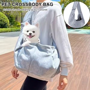 【SG】Canvas Pet Bag Large Capacity Cat Sling Bag Travel Carry Bags Outing Backpack Pet Supplies