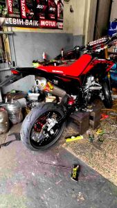 TERLARIS.. Knalpot Motor crf klx dtracker wr115 Norifumi Rocket 4 Stenlis Standar Bore up kompetisi