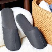 Good Quality 1 PAIR Toweling Closed Toe Hotel Slipper Spa Shoes Disposable Slippers