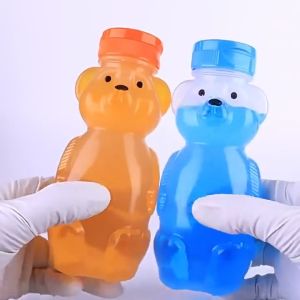 Baby Straw Cup Food Grade Material Leak Proof Honey Bear Shape 230ml Portable Toddler Safe Drinking