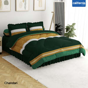 BED COVER CALIFORNIA RUMBAI 180x200x45cm - No 1 - MOTIF TERBARU