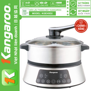 Nồi Lẩu Điện Thang Máy Kangaroo  KGEH5D2 Dung Tích 5 Lít Nâng Hạ Tự Động Lòng Nồi Độc Lập Công Suất 1800W Chức Năng Hiện Đại Tiện Lợi
