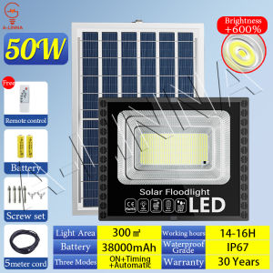 solar flood light heavy duty 20000W outdoor waterproof lamp IP68 solar lights original 1439 LED 880000mAh 800W room night street light courtyard automatic with panel remote control