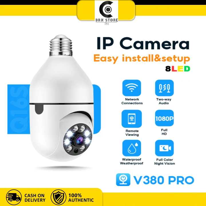 V380 bulb hot sale camera setup