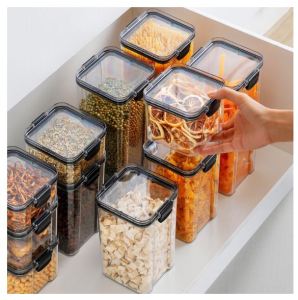 Transparent Plastic Kitchen Refrigerator Noodle Box Multigrain Storage Tank Food Storage Container Sealed Cans