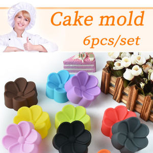 6pcs/set Flower Petal Silicone Bake Mold Fondant Mold Formas Silicone Cake Mould 5cm