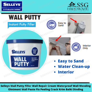 Selleys Wall Putty Filler Wall Repair Cream Waterproof Wall Mending Ointment Paste Fix Peeling Crack Krim Baiki Dinding