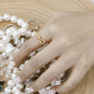 Her Lab Jewelry | Emerald Womens Fashion Ring Adjustable Size 14K Gold-plated Gemstone Ring Exquisite Jade Stackable Hand Jewelry Korean Style Simple Womens Jewelry Personalized Gold Chain Ring