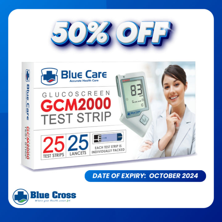 Blue Care Plus GCM2000 Glucose Strip (25 strips) Date of Expiry