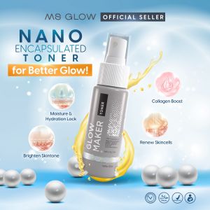 MS Glow Toner Clear  - Glowing - Acne - Ms Glow - Skincare Beauty - Mencerahkan - Melembabkan - Menyegarkan - Menyamarkan Bekas Jerawat - Mengangkat Sel Kulit Mati - Ratu kosmetik Online