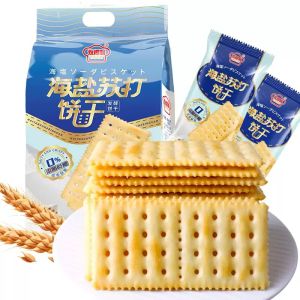 海盐苏打饼干无添加蔗糖原味淡咸味无糖精孕妇孕期糖友控糖小零食400g