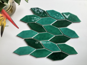 Gạch mosaic hình chiếc lá thiết kế đa dạng hàng sẵn kho giá rẻ độ bền cao bền màu mang vẻ đẹp hiện đại ốp nhà hàng khách sạn phòng khách phòng bếp quán cafe shop thời trang