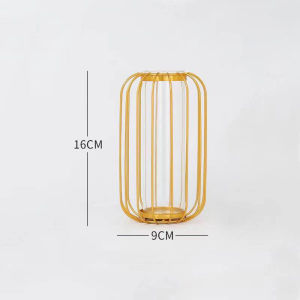 Nordic Iron Vase Golden Hydroponic Vase/Realistic Artificial Eucalyptus Leaves Stems Decoration/ Glass Vase for Decoration Living Roomdining Table Tabletop Decoration