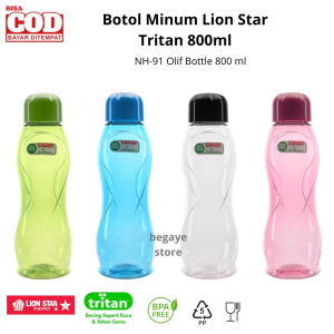 Botol Minum Lion Star Tritan Olif 800ml NH-91 Olif Bottle 800 ml