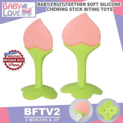Baby Love BFTV2 Baby Molar Stick Fruit Teether Silicone Chewing Stick Silicone Bite Toys