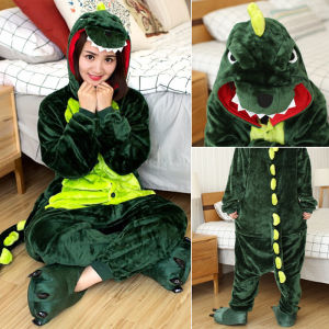 Winter Adults Animal Dinosaur Onesies Women Men Pajamas Kigurumi Stitch Panda Pikachu Animal Cartoon Costume Jumpsuits Sleepwear