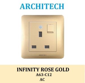 ARCHITECH INFINITY A63-C12 GOLD Stop Kontak - Colokan AC