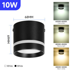 Đèn LED Âm Trần Bề Mặt Đèn Âm Trần Macaron 5/10/15W Đèn Âm Trần 220V Đèn Led Nhà Đèn Âm Trần Đèn Phòng Khách 3 Màu Bảo Hành 1 Năm