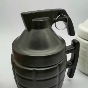 Spot Delivery in Seconds: 3D Landmine Ceramic Mug & Grenade Coffee Cup with Lid