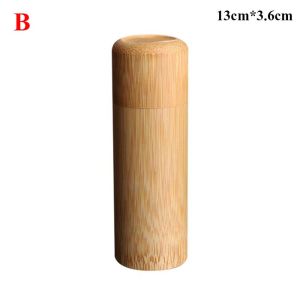JOMEY Portable Tubes Bamboo Holder Bottle Handmade Organizer Container Tea Canister Storage Box