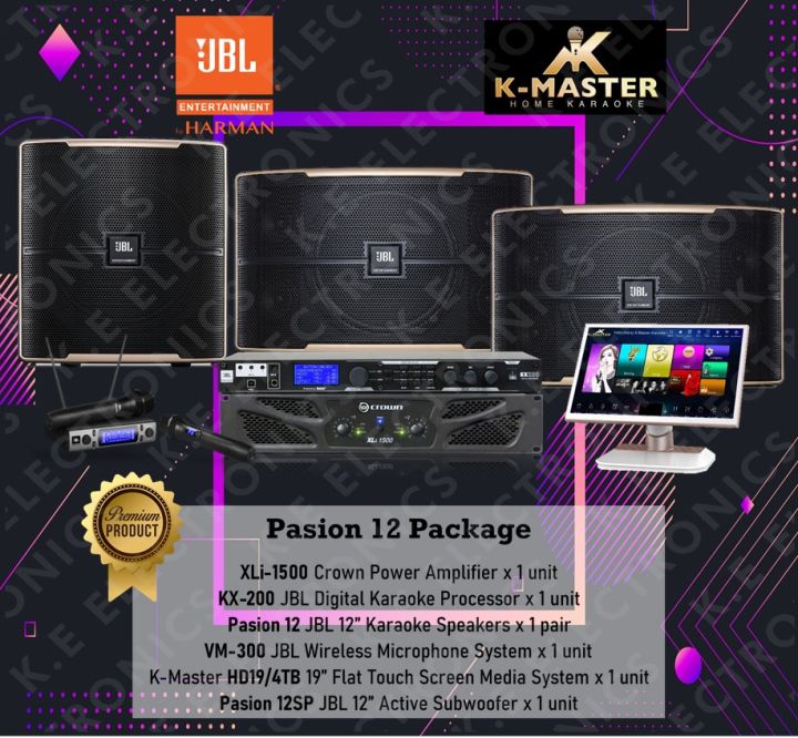 Pasion 12 Karaoke Package Include JBL Pasion 12" inch Karaoke Speaker