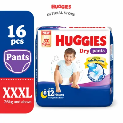 New Item!!! HUGGIES Dry Pants Baby Diapers (M/L/XL/XXL/XXXL) Ultra Dry Leak Protection Soft & Breathable Pants Diaper