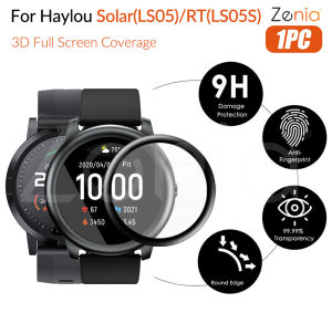 Zenia 1PC 20D HD Replacement Full Screen Curved Edge Full Coverage Protector Film for Haylou Solar (LS05) Smart Sport Watch HD 9H 3D Protective Glass Explosion-proof Anti Scratch Film Accessories