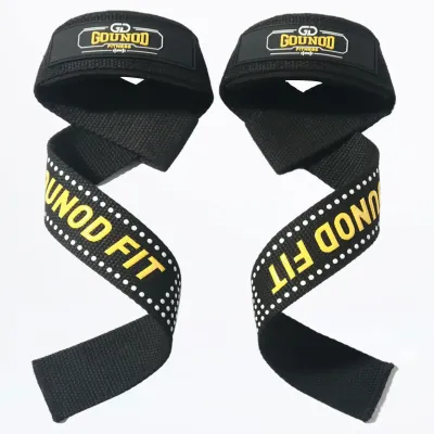 GOUNOD Lifting Wrist Straps for Weightlifting Gym Deadlift Workout (Made of Premium Cotton & Padded) - Men & Women 1 Pair
